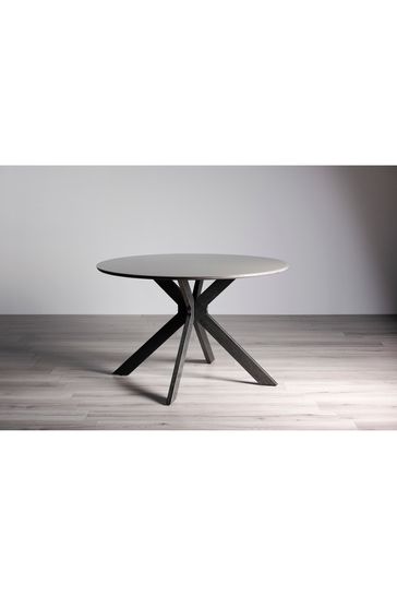 Bentley Designs Grey Hirst Painted Tempered Glass Dining Table