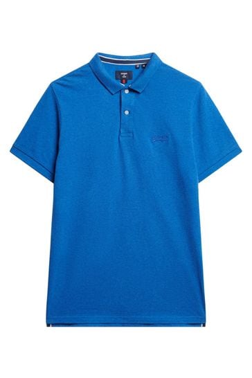 Buy Superdry Classic Polo Pique USA Blue Varsity Shirt Marl from Next