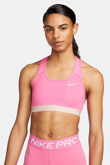 Nike Pink Medium Swoosh Support Sports Bra