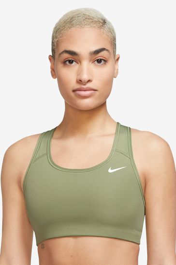Nike Green Medium Swoosh Support Sports Bra