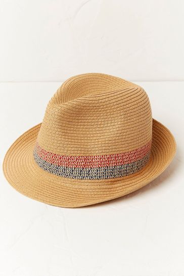 FatFace Stripe Trilby Natural Hat