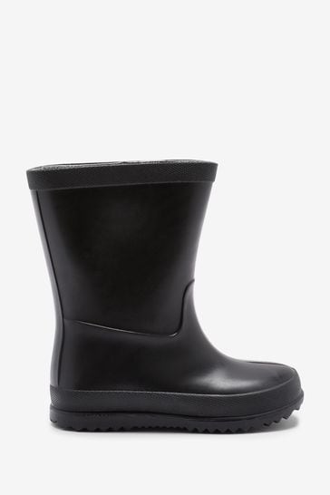 Black wellies best sale