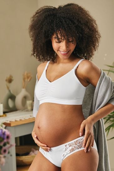 Buy Emma Jane White Emma-Jane Cotton Rich Seamless Maternity & Nursing Bra  from Next USA