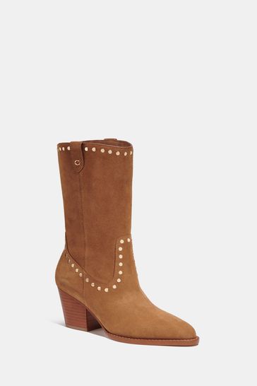 Coach suede boots on sale