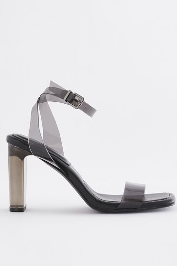 Black vinyl heels clearance