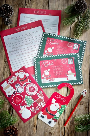 Red/Green Christmas Santa Letter Kit