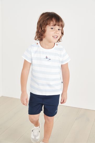 The white 2024 company shorts