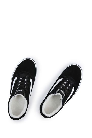 Black white vans womens discount