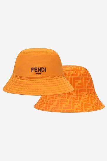 Unisex FF Logo Reversible Hat in Orange