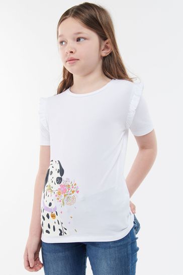 Barbour® Girls White Littlebury T-Shirt