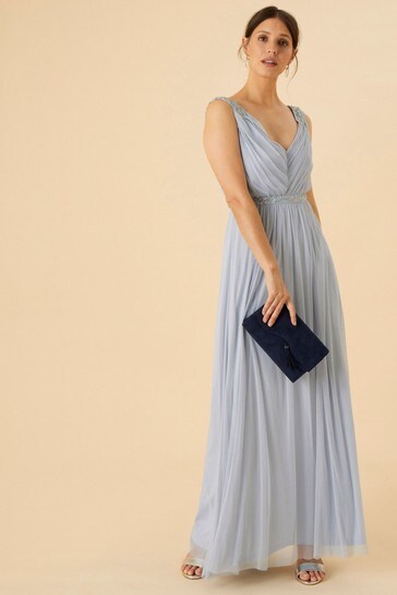 Monsoon Blue Brenda Maxi Dress in Recycled Polyester