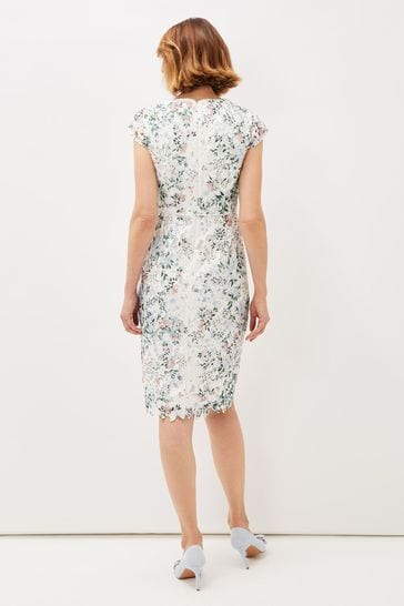 Phase Eight Franky Cream Floral Lace Fitted Dress