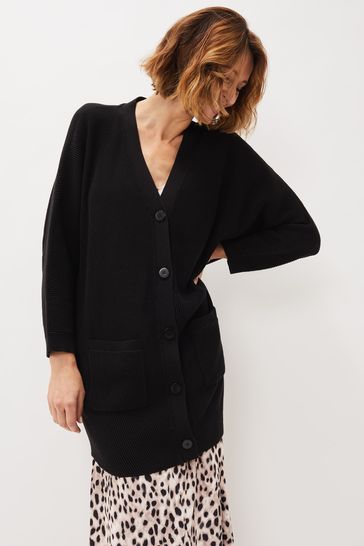 Buy Phase Eight Black Annabella Ribbed Cocoon Cardigan from Next