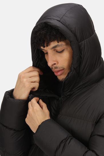 Buy Regatta Black Hallin Longline Insulated Padded Jacket from Next Ireland