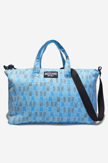 Baby Boys Cotton Toy Logo Changing Bag in Blue
