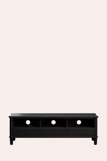 Black wide hot sale tv stand