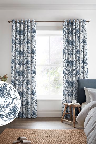 Laura Ashley Midnight Tuileries Made To Measure Curtains