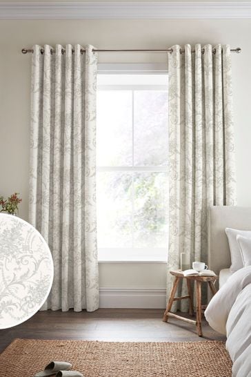 Laura Ashley Dove Grey Tuileries Made To Measure Curtains