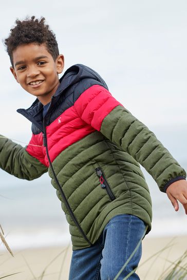 Buy Joules Blue Cairn Colourblock Showerproof Recycled Packable Padded  Jacket from Next Germany