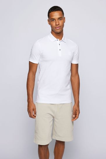 BOSS White Passenger Polo Shirt