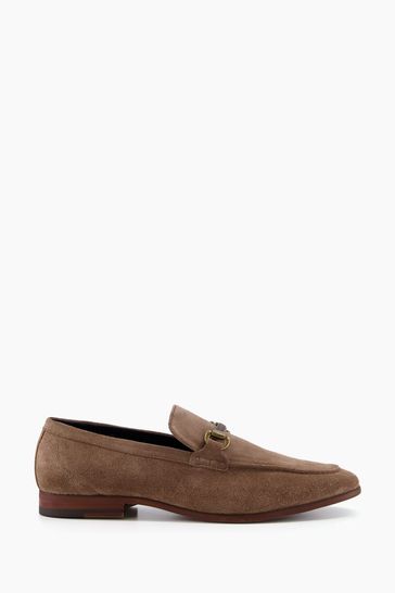 Dune London Natural Santino Woven Trim Loafers