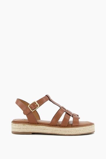 Buy Dune London Brown Latch Espadrille Sole Sandals from the Next UK ...