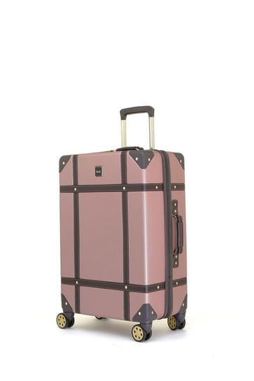 Vintage style suitcase with wheels discount