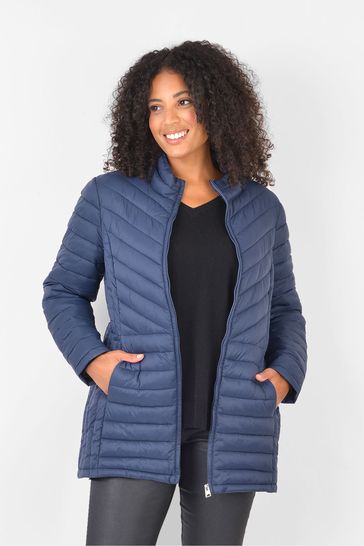 navy padded jacket womens