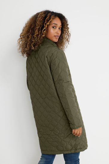 next khaki quilted jacket