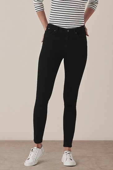 Black cotton hot sale skinny trousers