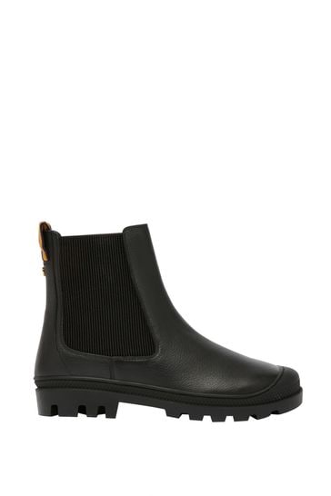 Joules Black Carnaby Chunky Chelsea Boots