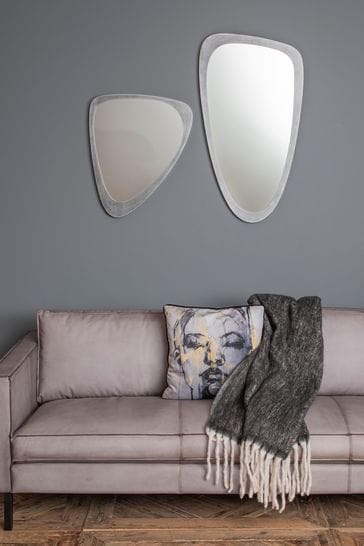 Libra Grey Large Grey Martin Abstract Wall Mirror