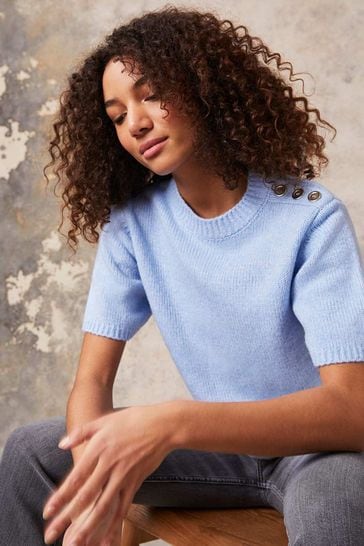 Blue clearance velvet jumper