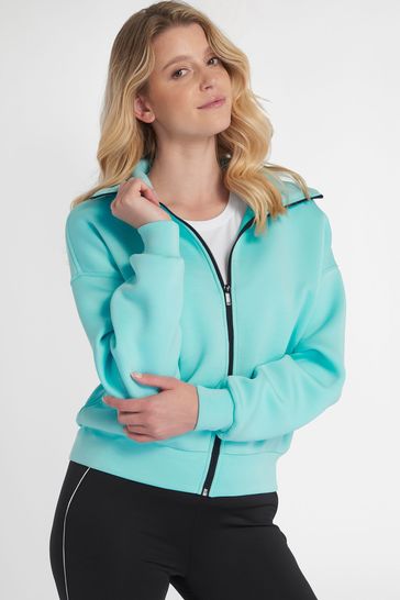 Buy Calvin Klein Golf Blue Relax Full Zip Cropped Mid Layer Jumper