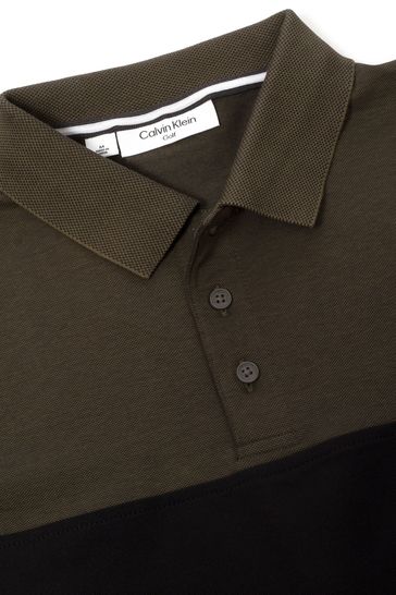 Buy Calvin Klein Golf Green Polo USA Next Colourblock Shirt from
