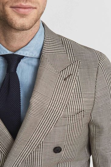 Buy Reiss Play Double Breasted Prince Of Wales Check Blazer from the Laura Ashley online shop