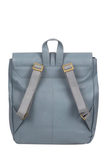 Blue leather rucksack online
