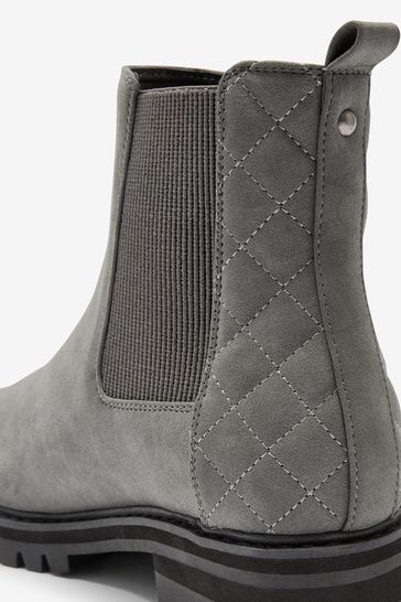Grey chelsea boots womens hot sale