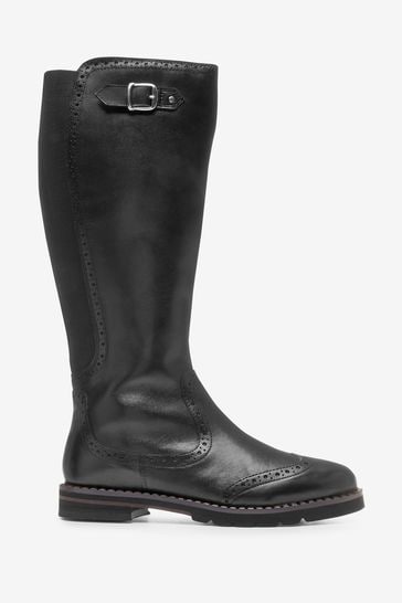 Brogue knee high boots 2025