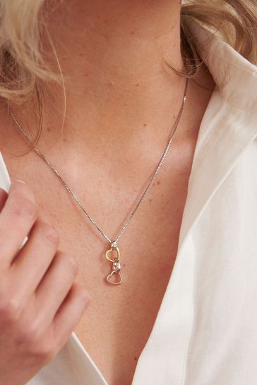 Hot diamonds trio clearance necklace