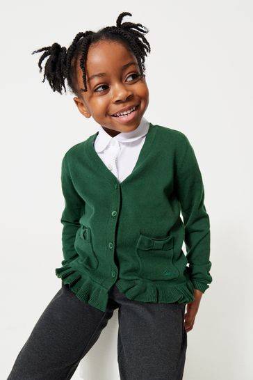 Green cardigan school uniform on sale