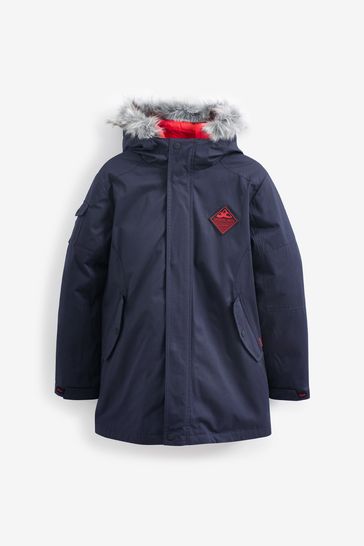 Boys navy parka top