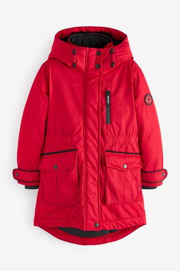 Girls red parka store