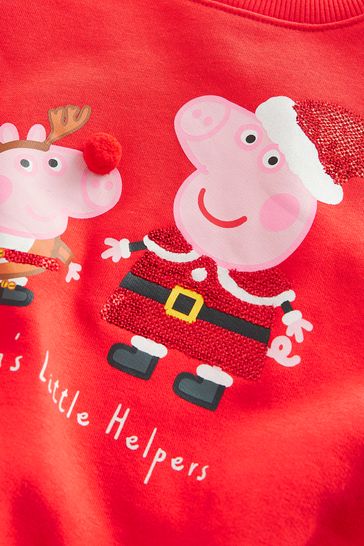 Buy Red Christmas Peppa Pig Sweatshirt 3mths 6yrs from Next Belgium