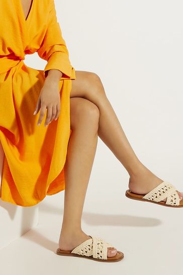 Dune orange sandals sales