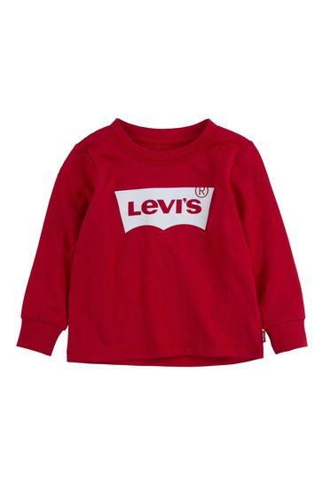 Levi's® Red Baby Long Sleeved Batwing T-Shirt