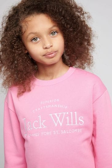 Jack wills pink sweatshirt new arrivals