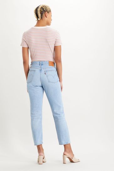 Levi's 501 crop new arrivals jeans in light wash