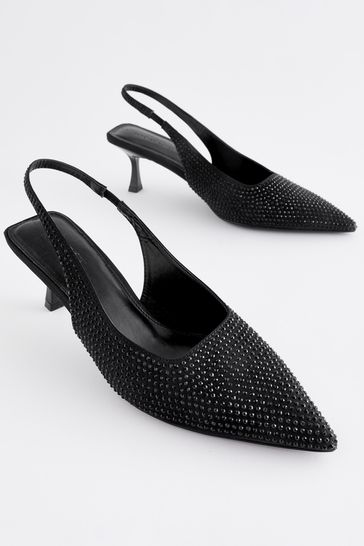 Studded kitten heel shoes online