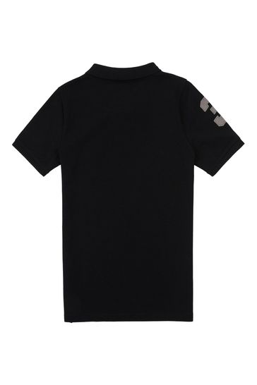 Buy U.S. Polo Assn Black Player 3 Polo Shirt from Next Luxembourg